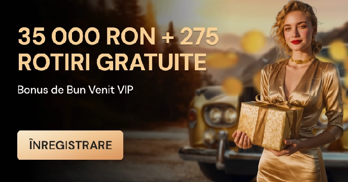 Banner Bilion Casino cu bonus de bun venit VIP până la 35.000 RON și 275 rotiri gratuite, plăți rapide și joc pe mobil